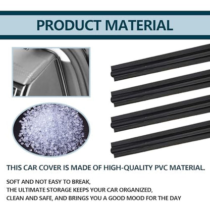 Pleoos Car Concealed Wire Sleeve, PVC Auto Split Sleeving Wire Cord Organizer, Adhesive Tubing Cable Hidden Protector, Auto Flexible Line Cable Organizers Split Sleeves for USB, Driving Recorders(4Pcs