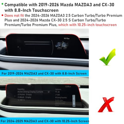 TTCR-II Compatible with MAZDA3 Screen Protector 2019-2024 2025 2026 - color: For 2019-2025 MAZDA3/2020-2025 CX-30