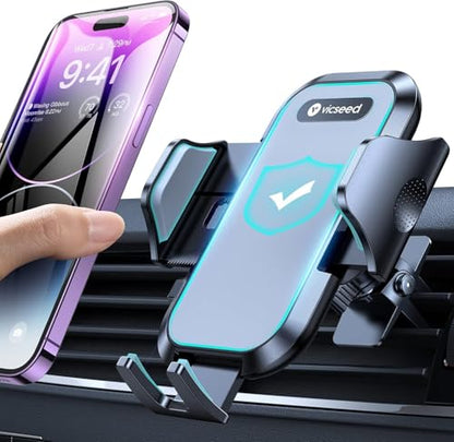 VICSEED [Upgrade Strongest Grip Car Vent Phone Mount, Phone Holder for Car - color: Black