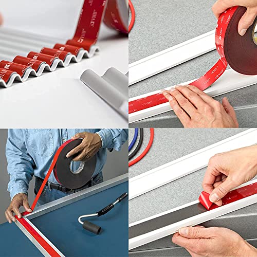 3M Double Sided Tape Heavy Duty 3pcs 4in x 8in Mounting Tape Pad Sticker Strong Adhesive Tape Waterproof Foam Tape for Indoor and Outdoor - size: 3pcs 4in x 8in