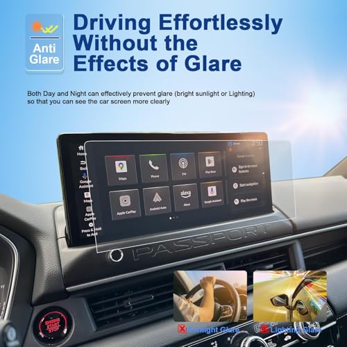 Anti-Glare Matte 2026 Passport Screen Protector, for Honda Passport (RTL/RTL Towing/RTL Blackout/TrailSport/Blackout/Elite),9H Tempered Glass 2026 Passport Accessories HD&Anti-Fingerprint 12.3"