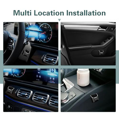 2 PCS Car Key Fob Holder, Car Garage Key Card Holder for Dashboard, Multifunctional Organizer Key Remote Mount with Double-sided Adhesive Tape - size: 2 PCS