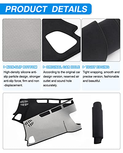 Cartist Dash Cover for Chevrolet Colorado 2015-2022 Dashboard Cover - color: 55.91*14.17(Chevy Colorado 15-22)