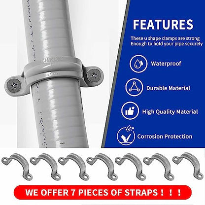 (1 inch Dia * 25 Feet) Yariwiz Flexible Electrical Conduit Liquid Tight PVC Conduit Kit with 3 PCS Coupling, 3 PCS Elbow and 7 PCS Strap, Sealtight Seal Flex Liquidtight Wire Outdoor Non Metallic Grey - style: 1"-25ft Kit-Grey
