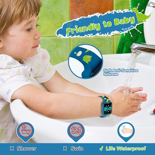 BEN NEVIS Potty Training Watch, Digital Toddler Watch with Countdown/Music/Alarm Clocks/Vibration Reminder and Waterproof, Remind Toddler to Go to The Toilet - color: 05-PurplishBlue-KL2