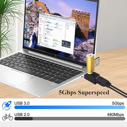 3-Port USB- A 3.0 Hub USB 3.0 A Male to 1 USB-3.0-A and 2 USB2.0 A Female Ports Splitter Adapter for Laptop, Car, Keyboard, Mobile Hard Disk, U Disk, Camera, Mouse, etc(2 Pack/Black) - color: Black
