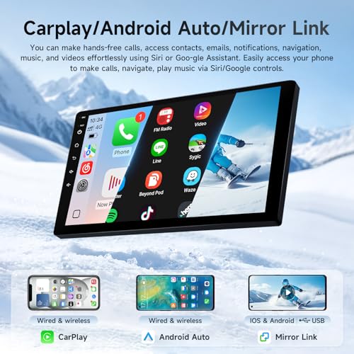 Leadfan Fast Boot Linux Car Radio for Toyota Camry 2002 2003 2004 2005 2006, 9 Inch IPS Screen for Camry Radio with Carplay Android Auto Backup Camera FM (Black, Not Fit for JBL&Big Navi Screen)