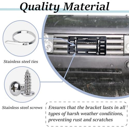 License Plate Bracket Holder, Front License Plate Frames, Universal Kit