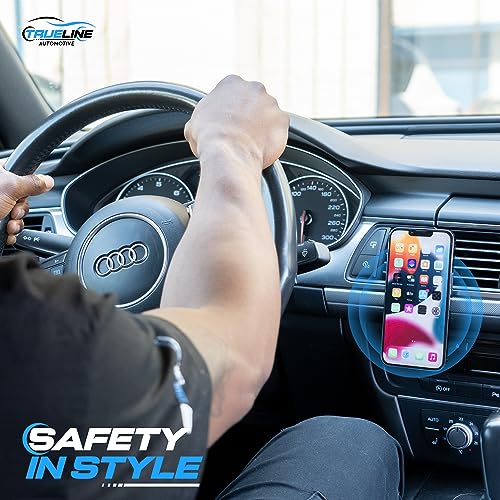 TRUE LINE Automotive Magnetic Phone Mount for Car - Magnetic Car Phone Holder - Magnet Phone Holder for Car, Magnetic Phone Mount for Car, Magnetic Phone Holder with Silicone Pad (Pink) - color: PINK