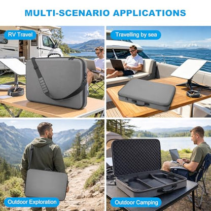 Starlink Gen 3 Case for Travel, RV and Outdoor Protection Waterproof EVA Carrying Case Dust-Tight Crush-Resistant with Custom Internal Partitions Dark Grey - color: Dark Grey