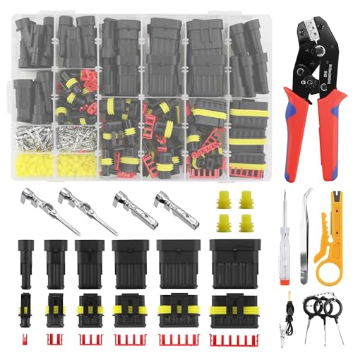 808PCS 50Sets Waterproof Automotive Electrical Connectors Plug Kit