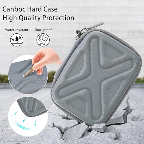 Digital Camera Case for AbergBest 21 Mega Pixels 2.7" LCD Rechargeable HD/Kodak Pixpro/Canon PowerShot ELPH 180/190/Sony DSCW800/DSCW830 Cameras, Travel Carrying Protective Case for Camera- Grey - color: Grey