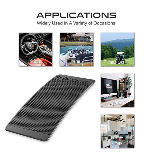 Car Dashboard Non Slip Mat, JIMISHA Anti Slip Pad, Anti Slide Sticky Dash Pad, Multifunctional Fixate Gripping Gel Pad for Radar Detector, Cell Phone, Keys, Glass, GPS, Coins 6.3x2.8 inch (4 Pack) - color: 4 Pack