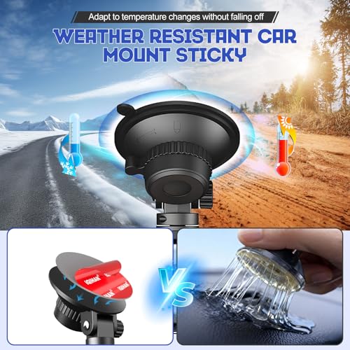 Adhesive Sticky Pads for Car Phone Mount, 4pcs Heavy Duty Mounting Tape for Vehicle Phone Holder, Heat Rresistant Double-Sided Mounting Sticker for Car Windshield Dashboard CellPhone Mount GPS EZ Pass - size: 2.76“ / 70mm