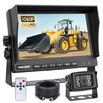 7-inch AHD1080P Wired RV Backup Camera System, IP69k Waterproof IR Night Vision Reversing Camera, Vibration-Proof 20G for Trailer/Tractors/Truck/Excavator/Skid Steer/Heavy Equipment, WY7 - size: 7" 1-Cam