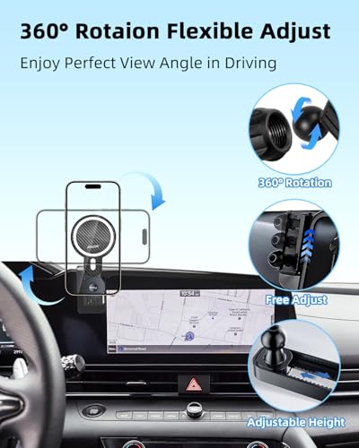 PZK Car Phone Holder for Hyundai Elantra 2021-2026 8-Inch/10.25-Inch Screen - color: Magsafe+ Wireless Charger, size: Extension Rod