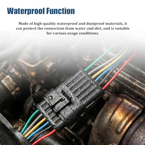 5PCS 6 Pin Car Electrical Wire Connector, Waterproof Male and Female Vehicle Terminal Wire Connectors Plug, Automotive Wire Plug Socket Kit, Universal for Sedan Truck Motorcycle - size: 6 Pin