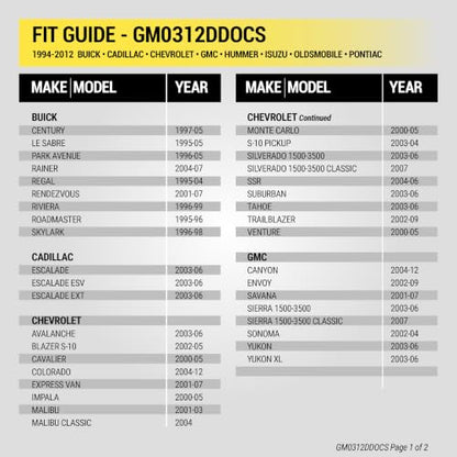 Scosche GM0312DDOCS Double DIN Radio Installation Kit Compatible with Select 1994-2012 General Motors Vehicles - Complete Car Stereo Install Kit with Steering Wheel Controls - See Fit Guide in Images - style: Premium Installation Set