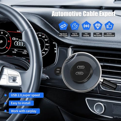Dual Port USB C 2.0 Male to USB C 2.0 Female Extension Cable,Flush Mount Waterproof Panel Cable for Car,Truck,Boat,Motorcycle Dashboard 3.3ft - style: Dual USB C 2.0