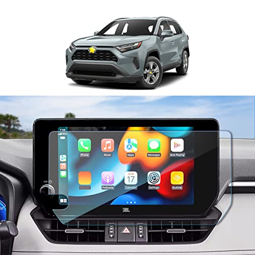 SKTU 2023 2024 2025 RAV4 Accessories Screen Protector 10.5 Inch for 2023-2025 Toyota RAV4/RAV4 Hybrid 10.5 Inch Navigation Tempered Glass HD Clear - color: 2023-2025 RAV4 10.5 Inch Glass