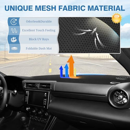 FIILINES Dash Cover for 2022-2025 2026 Toyota GR86/Subaru BRZ, Dashboard Mat Exact Fit for GR86/BRZ Accessories Dashboard Pad Carpet Dash Mat Sunshade Non-Slip Polyester Protector No Glare Black - size: For GR86/BRZ 2022-2026