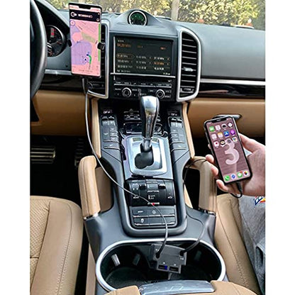 Retractable Car Charger, Fast Charge 3.1A 47W, Retractable Cables (3Ft) and 2 USB Ports Car Charger Adapter, Compatible with iPhone & Android Cell Phones,Car Accessories