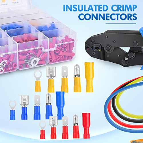 Nilight 1500PCS Mixed Quick Disconnect Insulated Electrical Crimp Terminals - color: 1500PCS Mixed Crimp Terminals