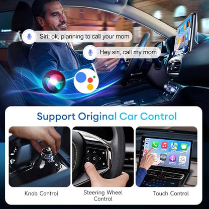 Carlinkit 5.0 Android Auto & Wireless CarPlay Adapter, Plug & Plug