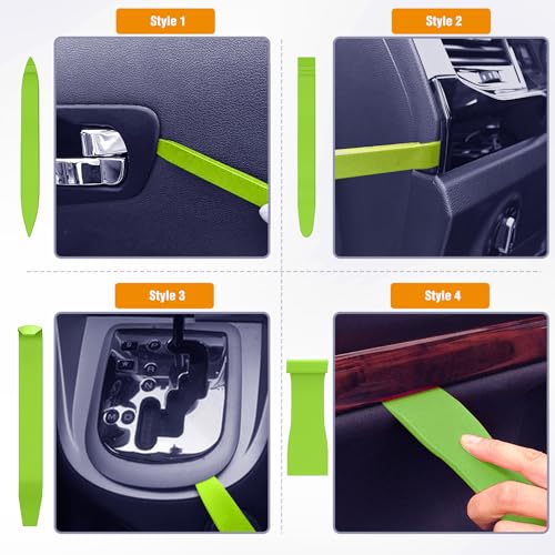 GOOACC 9PCS Auto Trim Removal Tool Kit Green - color: 9pcs Trim Removal Tool Green