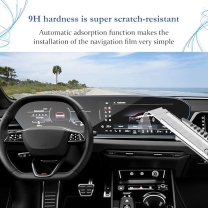 SKTU for 2025 2026 2027 Audi A5 Accessories Screen Protector for 2025 2026 2027 Audi A5/Audi S5/Audi A6 11.9-Inch & 14.5-Inch Integrated Screen [9H Hardness, Ultra Clear, Anti-Glare&Scratch] Audi A6 2025 2026 2027 Accessories Screen Protective Film Temper