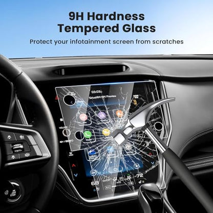 Canvcle Screen Protector for 2020-2025 Su-baru Outback Legacy, 11.6 Inch Touch Screen Protector Tempered Glass Navigation Display Screen Cover Infotainment Protective Film - size: 2020-Present Outback Legacy 11.6 Inch