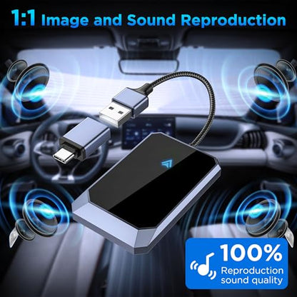 Android Auto Wireless Adapter - Instant Connection, Gray