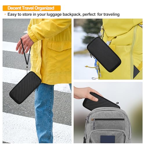 Elonbo Carrying Case Compatible with Portable Handheld Inhaler Nebulizer Machine for Adults and Kids, Asthma Inhaler/Handheld Atomizer Machine Hard Travel Bag, Mesh Pocket Fits Charging Cable, Black - color: Black