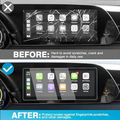 Karltys [Upgrade 2 Pack Screen Protector for 2020-2022 Hyundai Palisade 10.25-Inch [No Glare & Fingerprint] Tempered Glass Hyundai Palisade Accessories - size: 10.25 Inch 2020 2021 2022 Hyundai Palisade