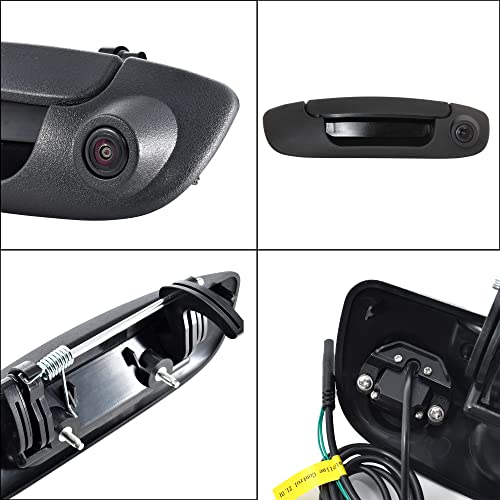 Anina Tailgate Handle Backup Camera for Dodge Ram 1500 2500 3500 (2002-2008) Rear View Reverse Parking Camera with Optional Guideline RCA Connector (Black)