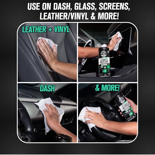 Chemical Guys, Total Interior New Car Smell Cleaner & Protect Wipes, 2 Pack - size: 2 Pack (60 Ct)