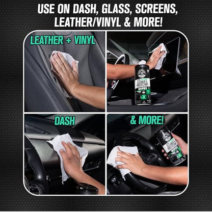 Chemical Guys, Total Interior New Car Smell Cleaner & Protect Wipes, 2 Pack - size: 2 Pack (60 Ct)