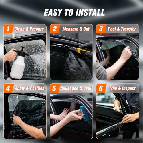 TOYOCO Nano Ceramic Car Window Tint Film Roll, 50% VLT, 36 in x 15 ft - color: 50 Percent, size: 36 in x 15 ft