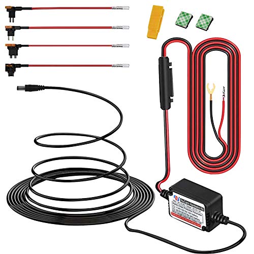 15ft Car Dash Cam Hardwire Kits,DC 5.5mm Head Charge Cable Tools w. Mini(ACS)/LP Mini(ACN)/ATO(ATC or ACU)/Micro2(ACZ) Fuse for NuCam WR & Galaxy Projector etc - size: DC 5.5mm