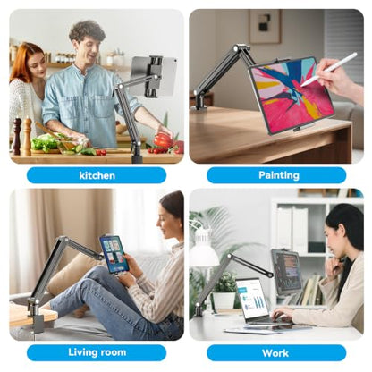 Jakeko 15.6" Portable Monitor Stand Tablet Arm Mount Holder Built-in Wrench - size: up to 15.6"