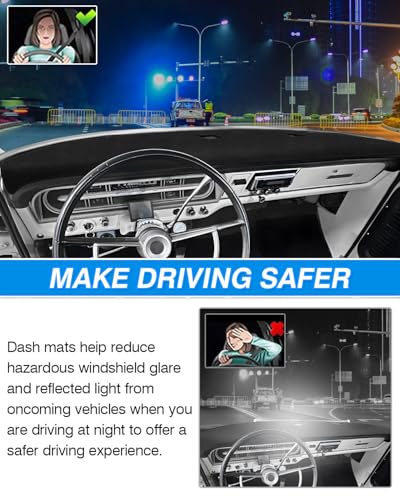 CARTIST Dash Cover Compatible with Ford F100/ F250/ F350 Pickup Truck 1967-1972 Dashboard Cover Mat Non-Slip Carpet Sunshield Glare UV Rays Protector - size: Ford F100/ F250/ F350 Pickup Truck 1967-1972