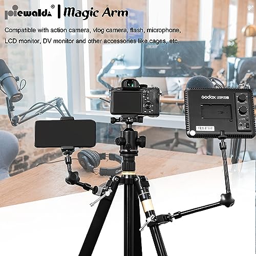 Niewalda 20" Magic Arm Clamp Kit with 1/4" & 3/8" Threaded Mounts - color: 20 Inch Frosted Black Magic Arm