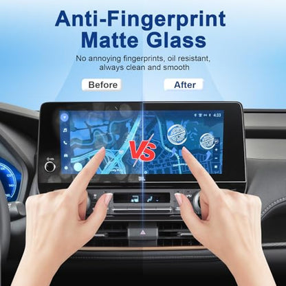 Anti-Glare Matte 2024 2025 2026 Grand Highlander & Grand Highlander Hybrid Screen Protector, (LE/XLE/Limited/Platinum/Nightshade/Max) 12.3-inch Touchscreen, 9H Tempered Glass Anti-Fingerprint