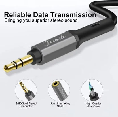 Headphone Extension Cable 5ft/1.5m, 3.5mm Extender Audio Male to Female Auxiliary Adapter Hi-Fi Sound Stereo 3.5mm TRS Cord for Headset, Speakers, Smartphones - size: MK-00187-5FT