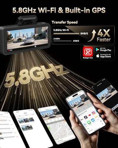 REDTIGER F77 4K+4K Dual Dash Cam for Cars, 2CH STARVIS 2 IMX678, 128GB eMMC - size: F77 V1(128GB eMMC)