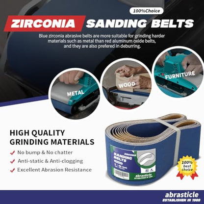 4" x 36" Zirconia Sanding Belts for Metal - 4 x 36 Inch Zirconia Metal Grinding Sand Paper, 8 PCS 80 Grits, Perfect for Knife Blade Sharpening, Metal Polishing, Derusting, Woodworking - size: 4" x 36" 80 Grit(8 pack)