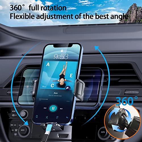 YouOKLight Phone Holder car Vent, car Cell Phone Holder for iPhone, car Vent Phone Mount, Car Phone Holder, 2023 Upgraded Metal Hook Universal, Car Phone Mount fit for Smart Phone.
