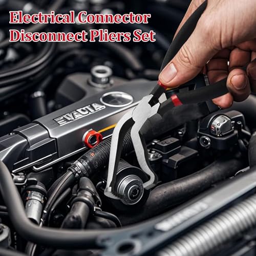 Electrical Disconnect Pliers, Electrical Connector Separator, Electrical Disconnect Pliers for Cars 60 Degree,37980, Automotive Fuel Line Petrol Pipe Removal Tools, Push Tab Plugs Style - style: 60 Degree Pliers+Separator