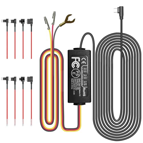Neideso 11.5ft Type-C Hardwire Kit for N300/N700/N700Pro/N900/N900Ultra Dash Cam, Hard Wire Car Charger Cable Kit 12V- 24V to 5V/2.5A for Dash Cameras with Low Voltage Protection, Parking Monitoring