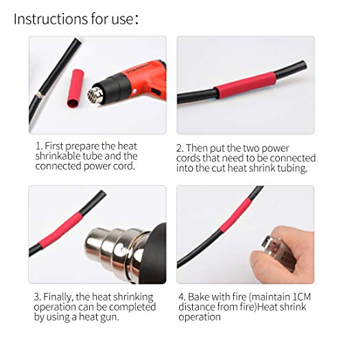 Dual Wall Heat Shrink Tubing 3:1 Ratio Heat Activated Adhesive Glue Lined Marine Shrink Tube Wire Sleeving Wrap Protector Red 4Ft (Dia 19.1mm (3/4") Red) - color: Dia 19.1mm (3/4") Red